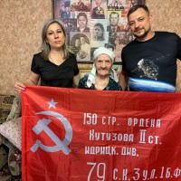 Передача знамени Победы, побывавшего на МКС